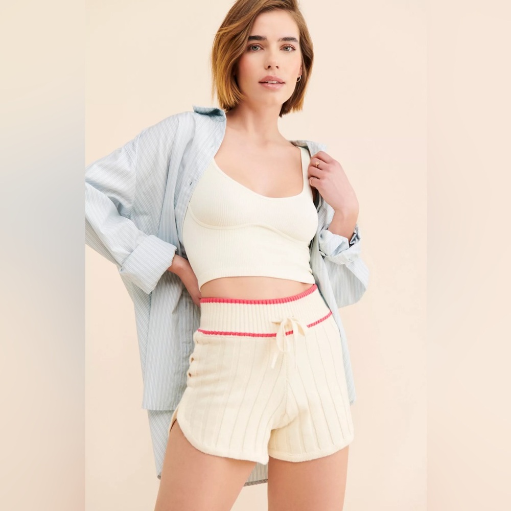 Faherty Cream Game Set Knit Shorts- NwT